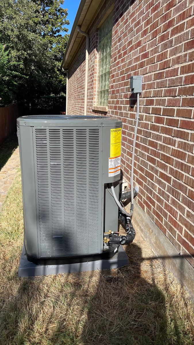 New disconnect and insulated line set on an outdoor unit